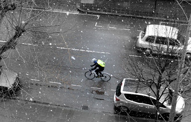 cycling in snow